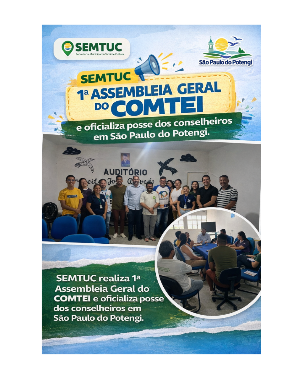 SEMTUC realiza 1ª Assembleia Geral do COMTEI e oficializa posse dos conselheiros em São Paulo do&nbsp;Potengi