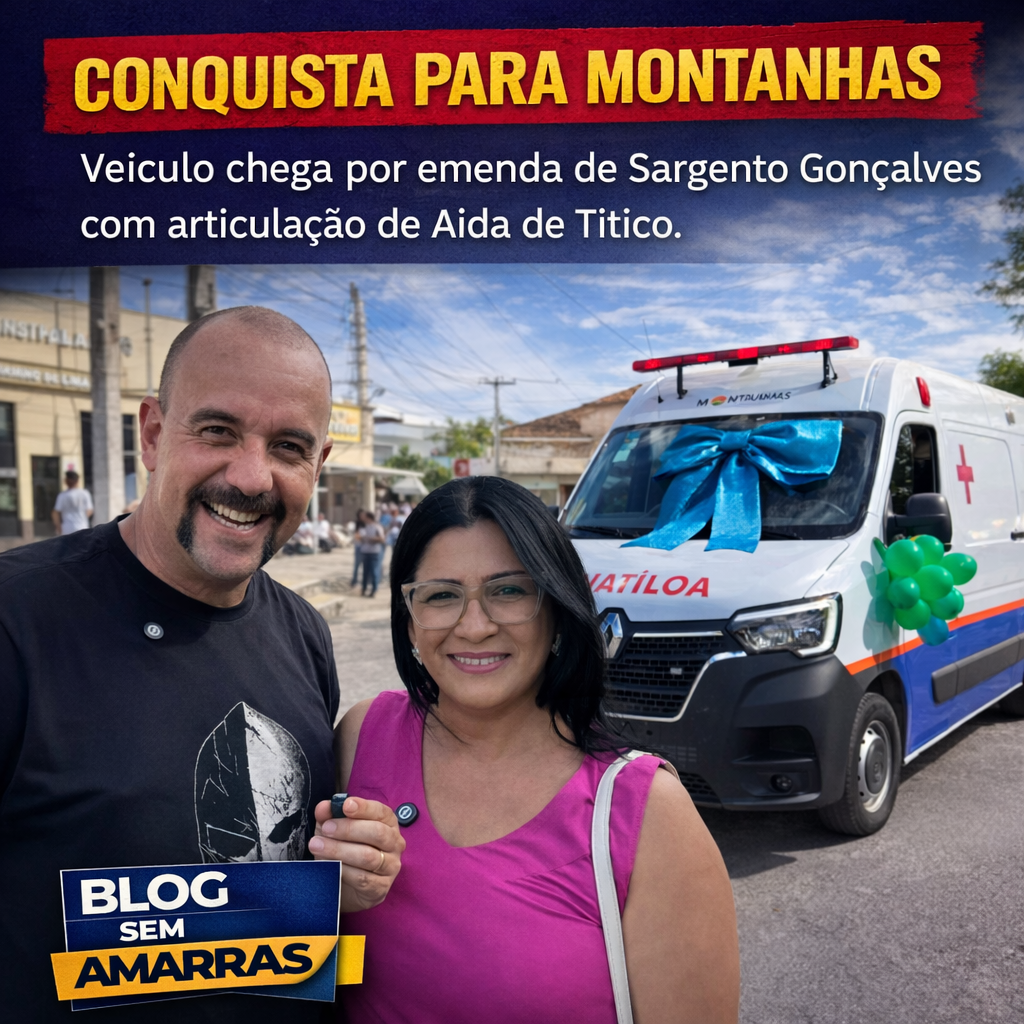 Montanhas recebe nova ambulância e reforça atendimento na saúde&nbsp;pública
