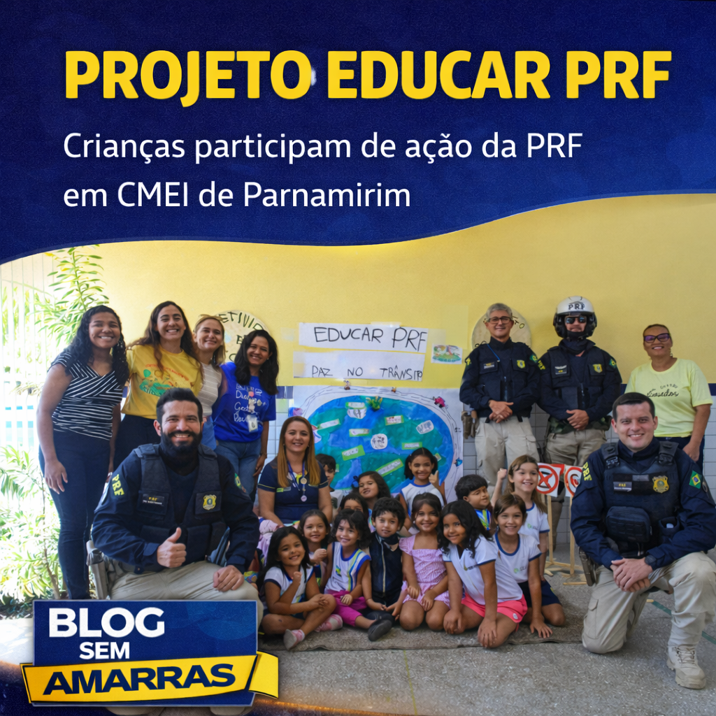Crianças do CMEI de Parnamirim participam do Projeto Educar&nbsp;PRF