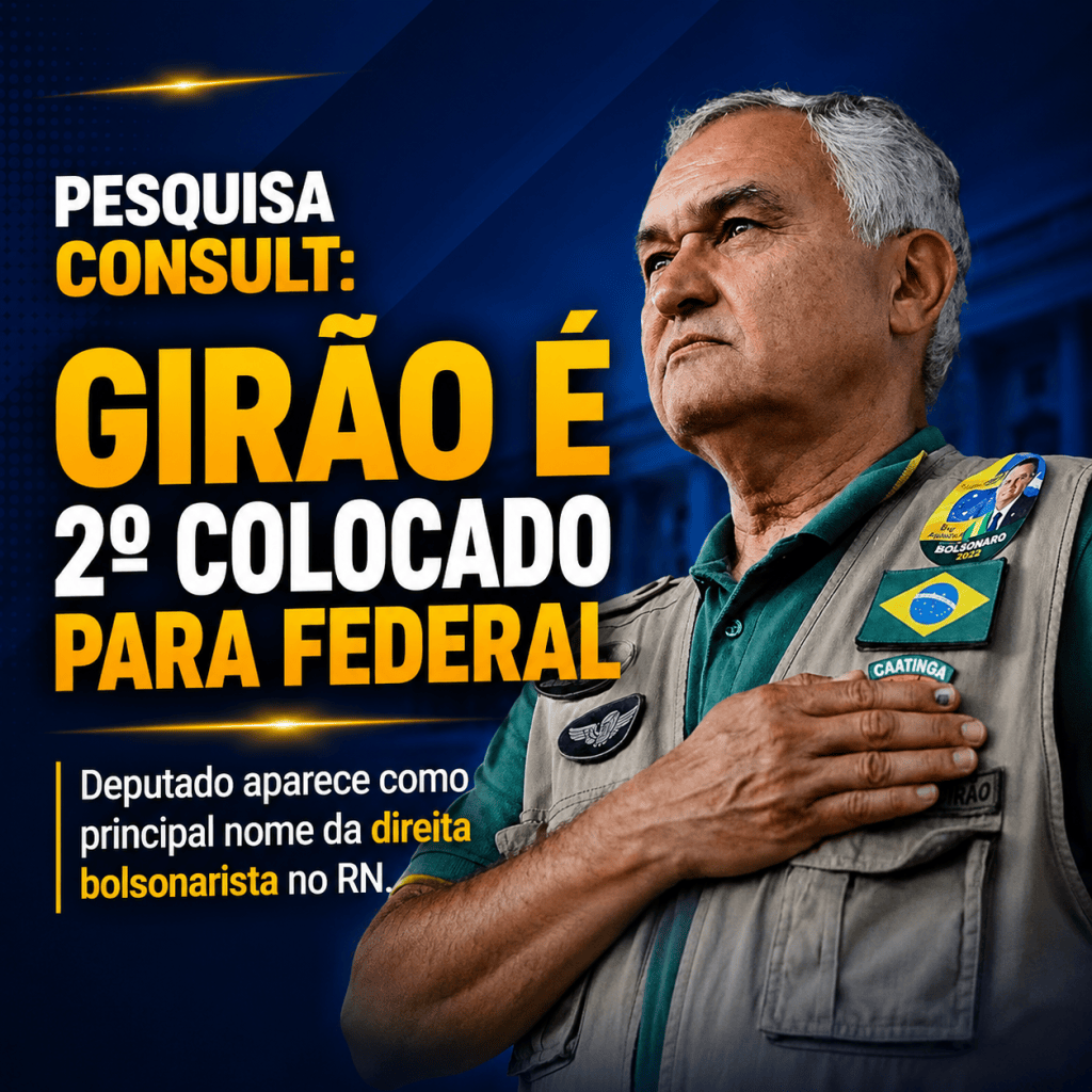 Pesquisa Consult aponta General Girão como principal nome da direita bolsonarista e segundo colocado na disputa para deputado&nbsp;federal