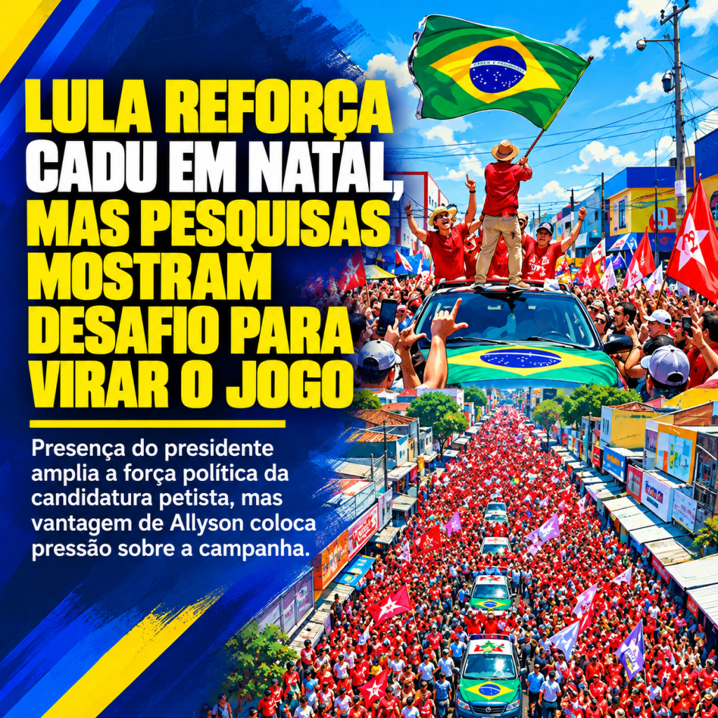 ARTIGO DE OPINIÃO | Lula em Natal fortalece Cadu, mas apoio presidencial será suficiente para mudar o rumo da&nbsp;eleição?