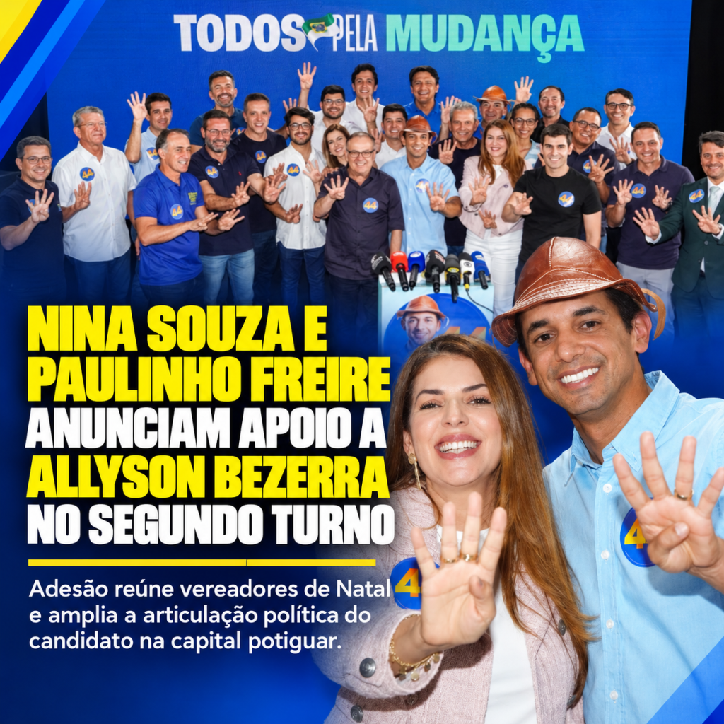 Nina Souza, Paulinho Freire e vereadores anunciam apoio a Allyson no segundo&nbsp;turno