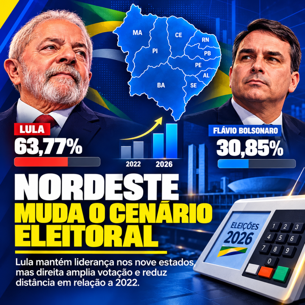 Nordeste muda o desenho eleitoral: direita avança e vantagem de Lula diminui na&nbsp;região